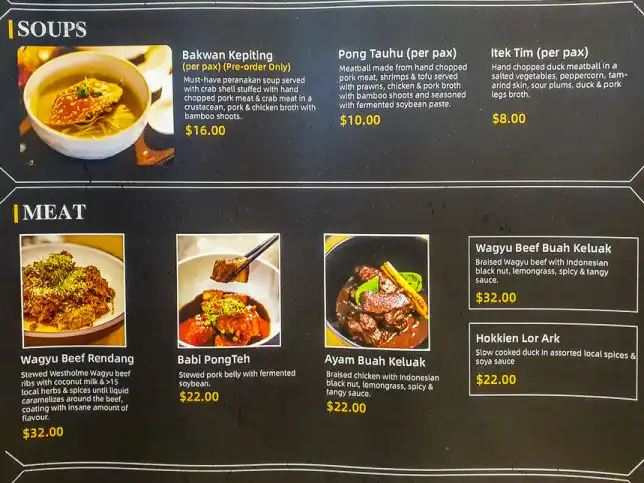 Bonding Kitchen Menu