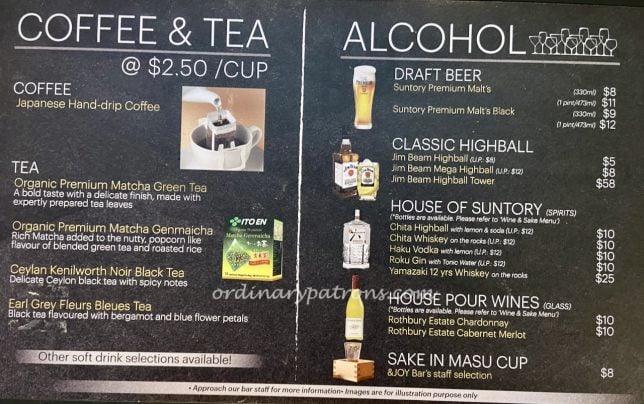 &JOY Dining Hall @ Great World  Menu