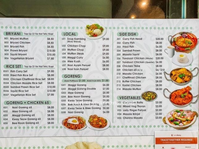 My Briyani House Menu