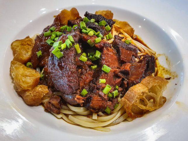 Braised Tender Sichuan Beef Liguini Fini at Zing