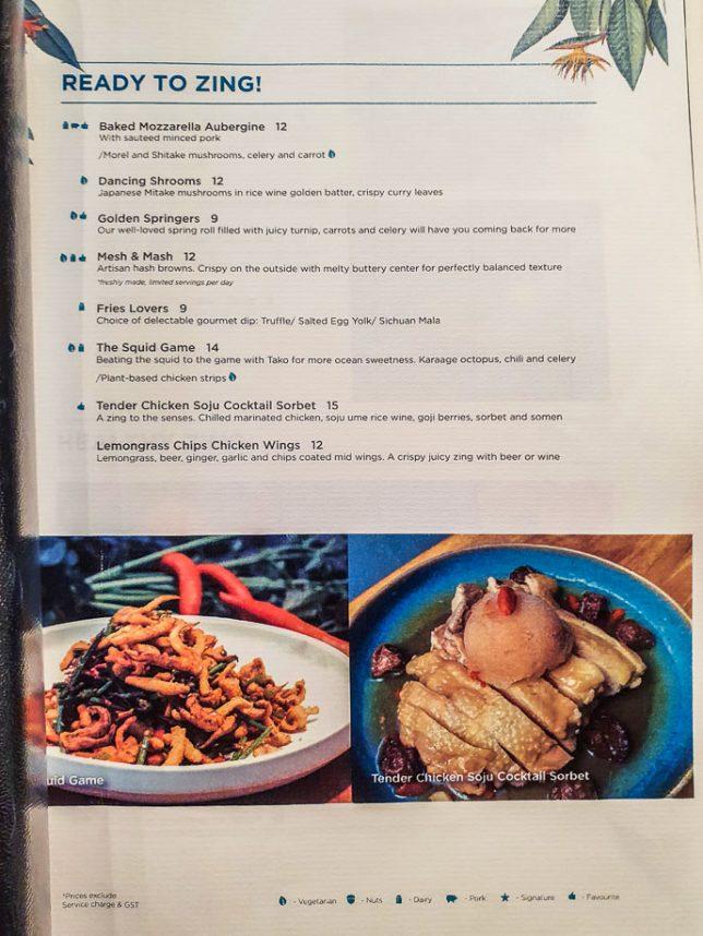 Menu of Zing by Xi Yan & The Social Kitchen at Paya Lebar Quarter