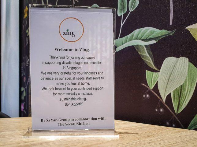 Zing by Xi Yan & The Social Kitchen - social enterprise 