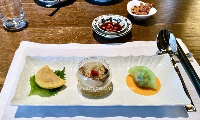 Summer Pavilion Singapore Orchid Lunch Menu Review with pictures of menu and 5 course lunch at Ritz Carlton MIchelin Star Chinese restaurant 