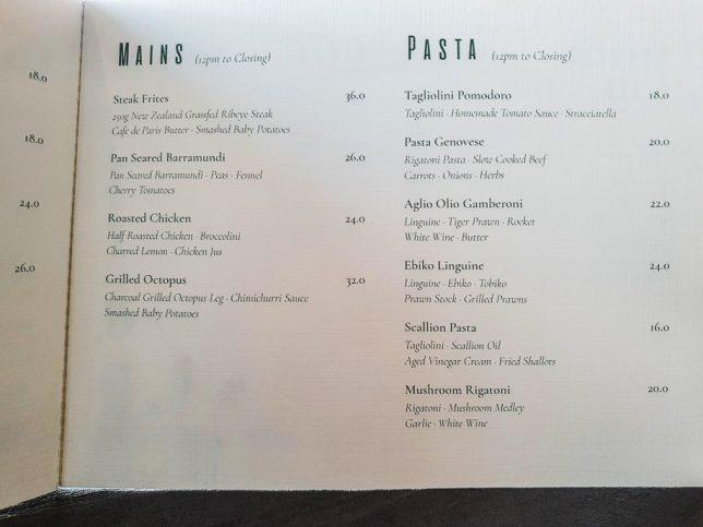 Menu of Coexist Coffee Cafe @ LLI