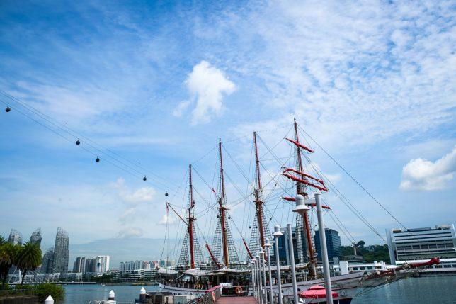 Tall Ship Royal Albatross Home Berth at Sea Aquarium at Resorts World Sentosa.