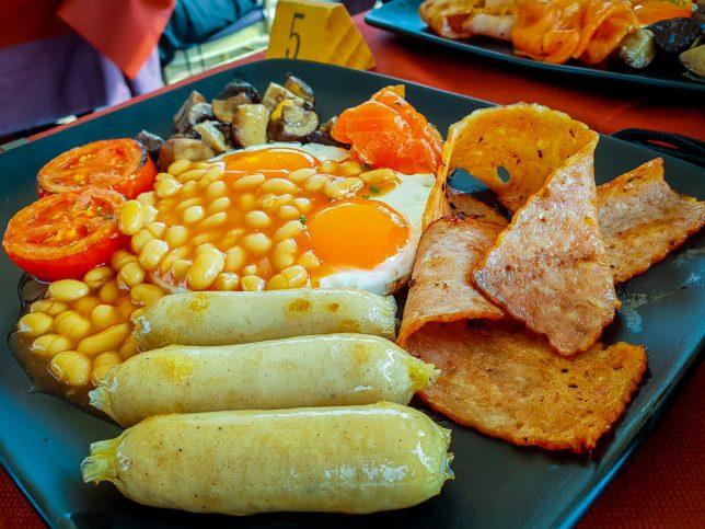 English breakfast on Tall Ship Royal Albatross