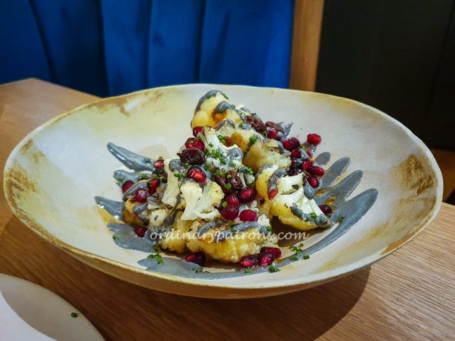 Grilled Cauliflower with Tahini Sauce at Lumbre @ Chijmes
