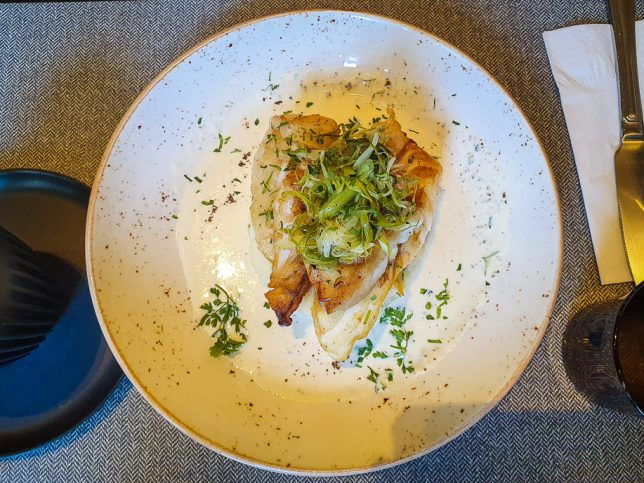 Halibut & Leek at Populus Coffee