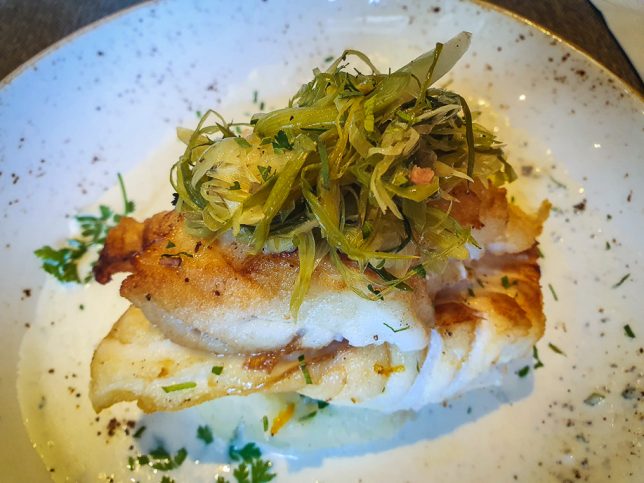 Halibut & Leek at Populus Cafe