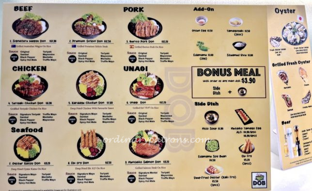 New JEM Kopitiam Food Hall Guide Don Oyster Bar Menus & Prices