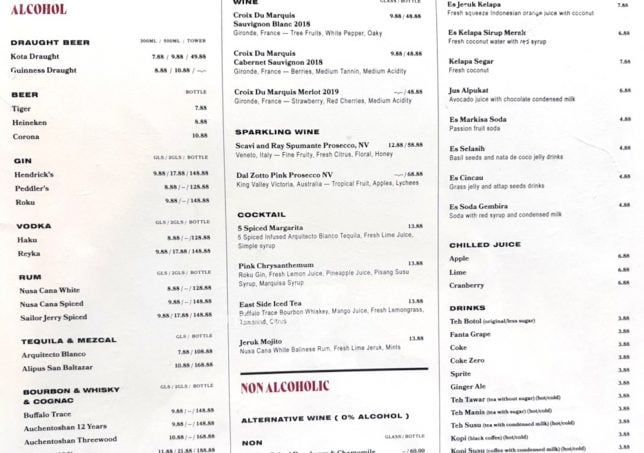 Kota88 Restaurant Menu