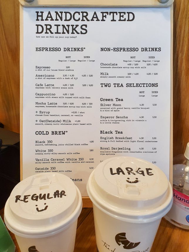 The Lunar Rabbit Boulangerie Drinks Menu