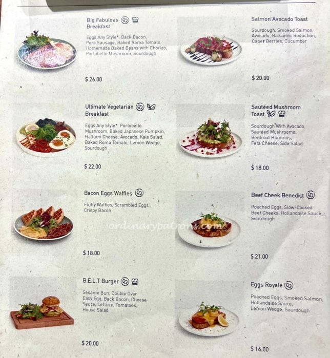 PAZZION Cafe Takashimaya menu