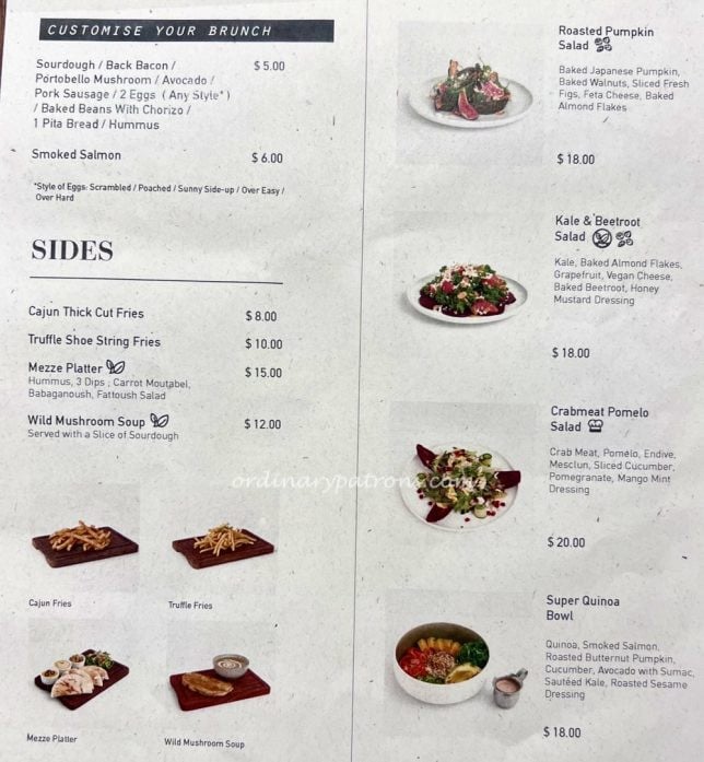 PAZZION Cafe Takashimaya menu