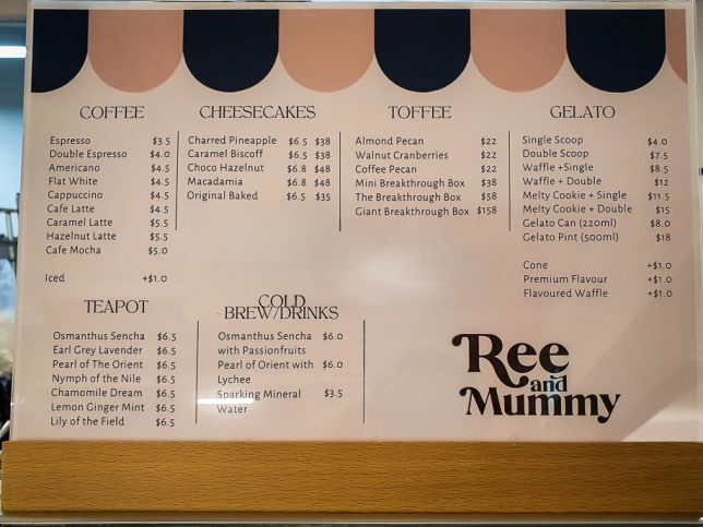 Menu of Ree.Connects by Ree and Mummy 