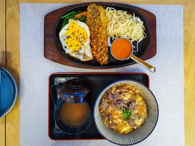 GyoGyo - Grilled Seabass Spaghetti  and Beef Bowl 