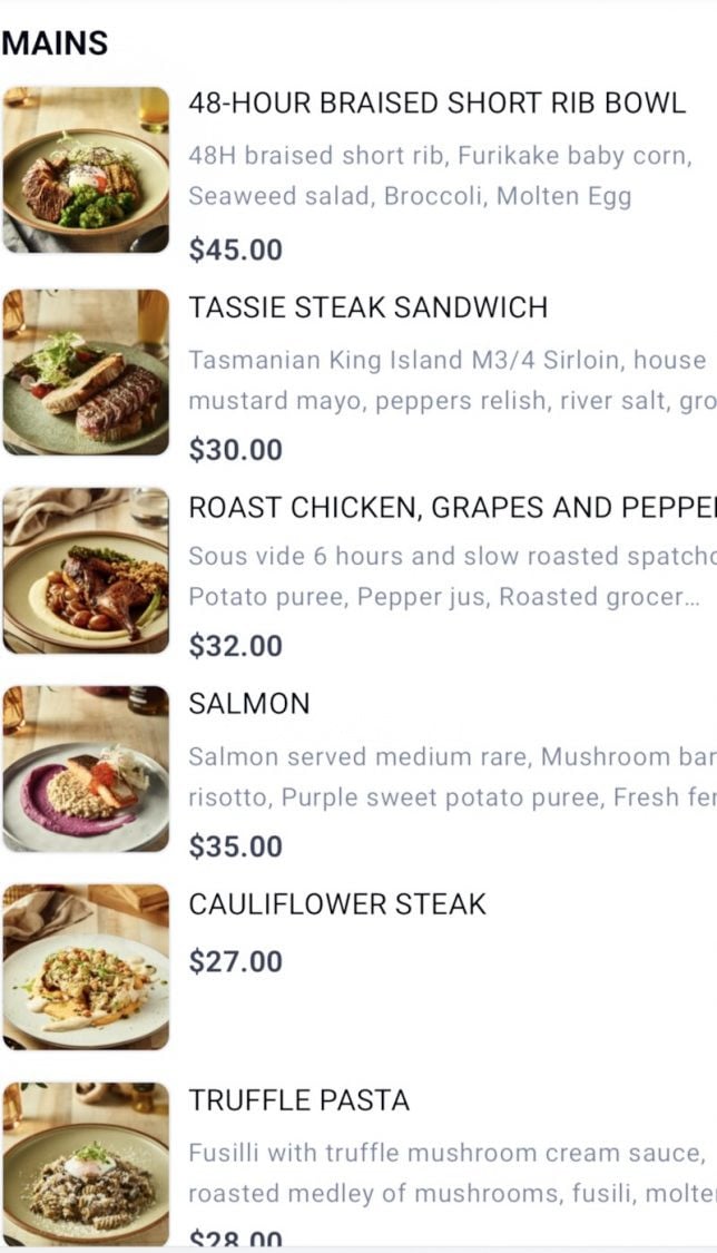 Surrey Hills Ion Orchard Menu