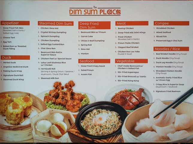 The Dim Sum Place Menu