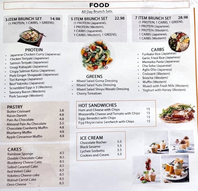 OCBC Wisma Orange Mocha Café Menu 