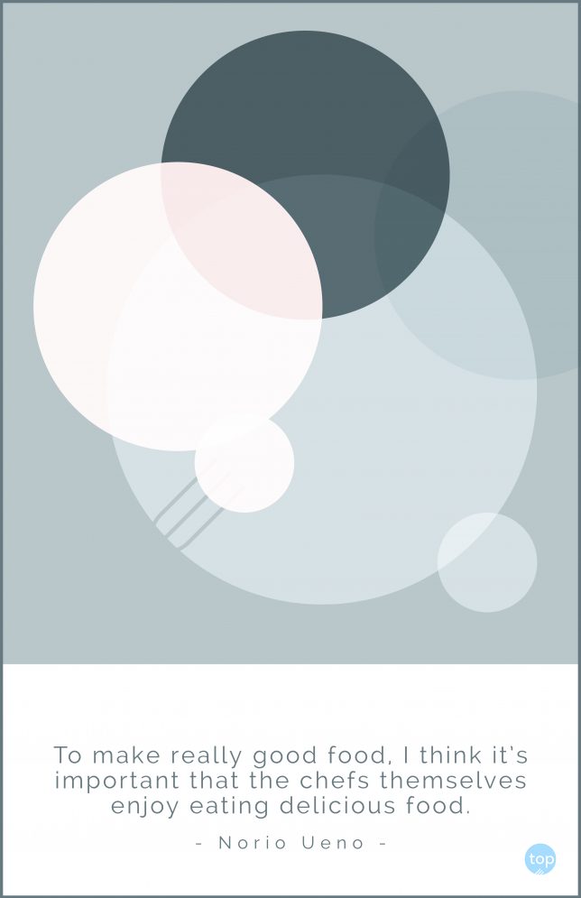 To make really good food, I think it’s important that the chefs themselves enjoy eating delicious food. - Norio Ueno
quote