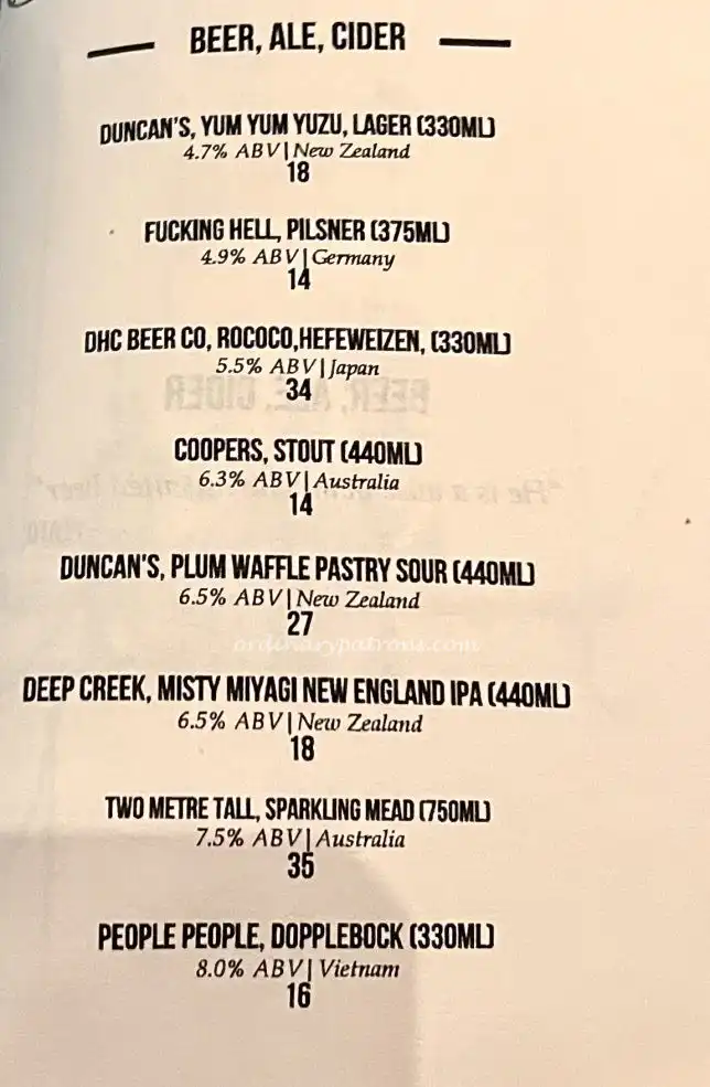 Burnt Ends Restaurant Menu