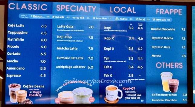 Huggs Collective Aibi Maxwell Cafe Menu