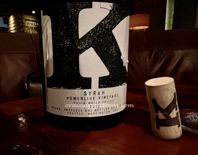 K Vintners Powerline Syrah 2018