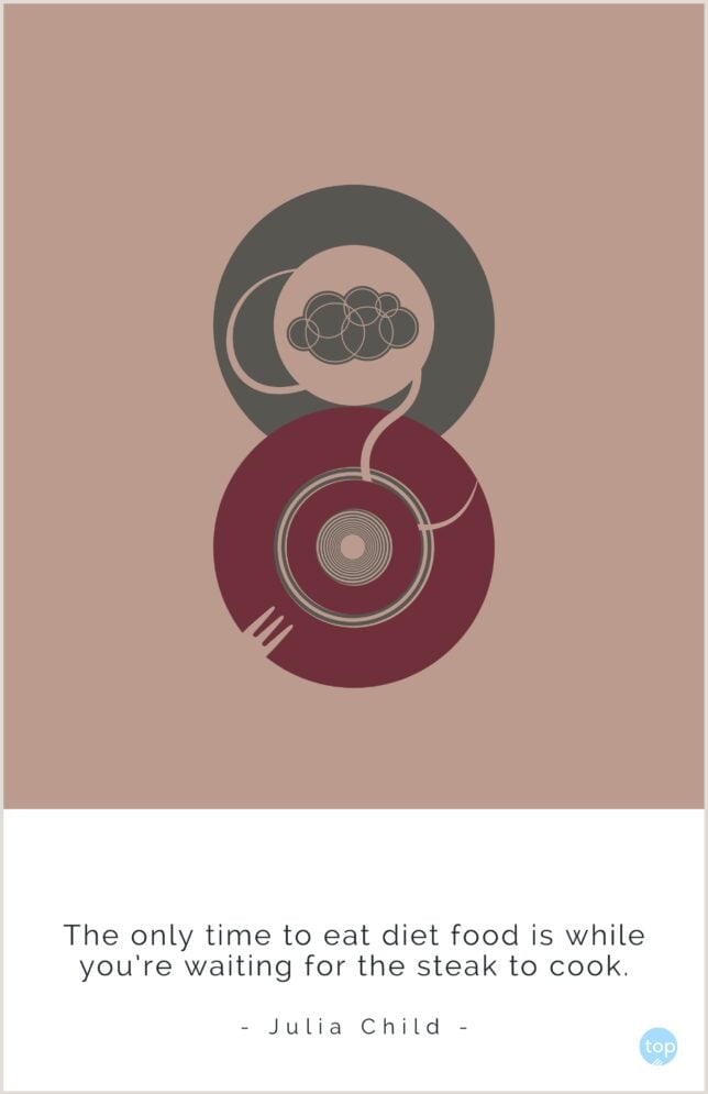 The only time to eat diet food is while you're waiting for the steak to cook.
- Julia Child
quote