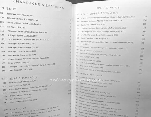 Nobu Singapore Wine List: New Japanese Restaurant at Four Seasons Hotel