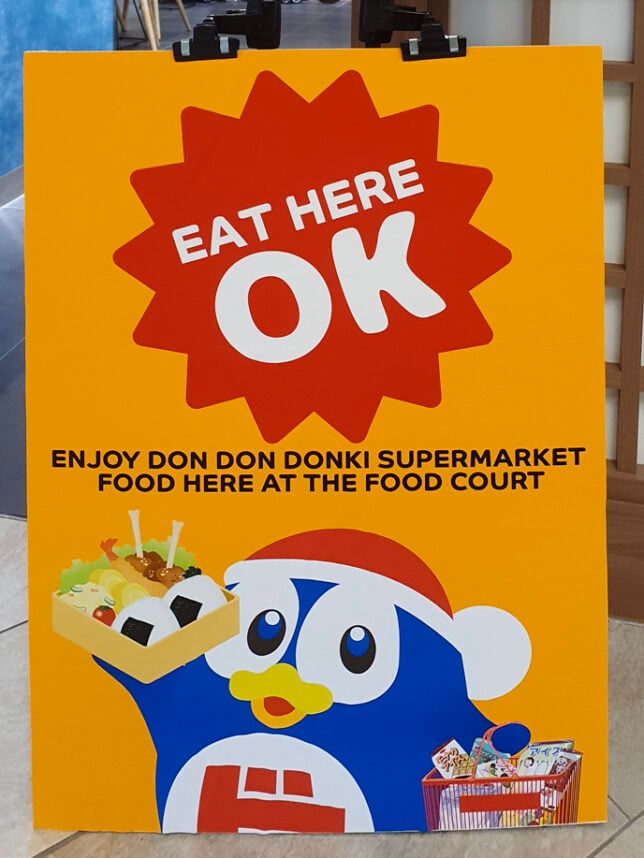 enjoy Don Don Donki Supermarket food at the food court