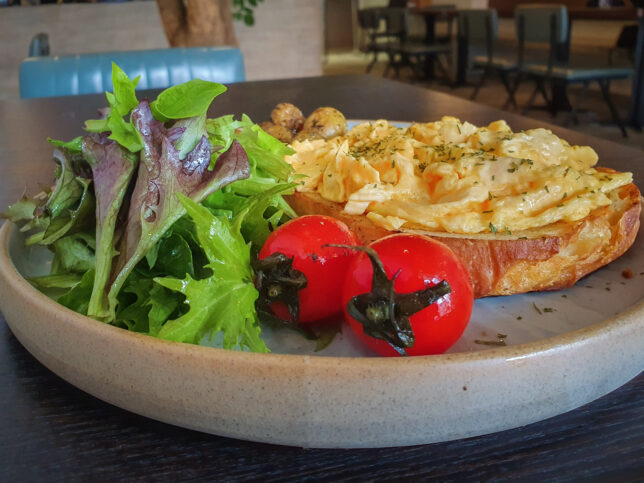 Scrambled Egg Brioche at Space Coffee