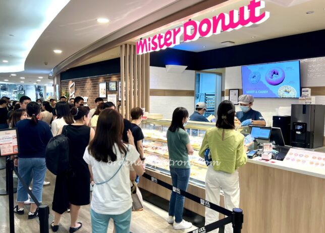 Mister Donut Novena Square Singapore  Opens to Long Queue July 2023