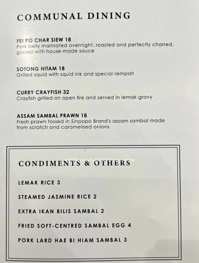 Sinpopo TANGS Menu