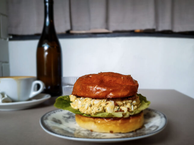 The Egg Mayo on Milk Bun at Wildcard Cafe & Bar