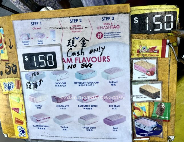 Orchard Road Ice Cream prices Takashimaya Singapore