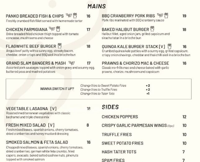 Flagwhite Cafe Menu