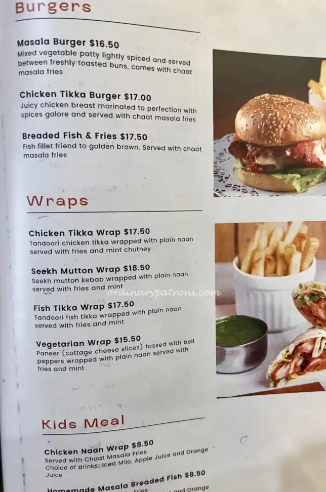 Zaffron Kitchen East Coast Menu