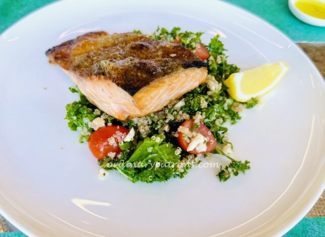 COMO Shambhala Cuisine Menu -grilled wild Scottish salmon 