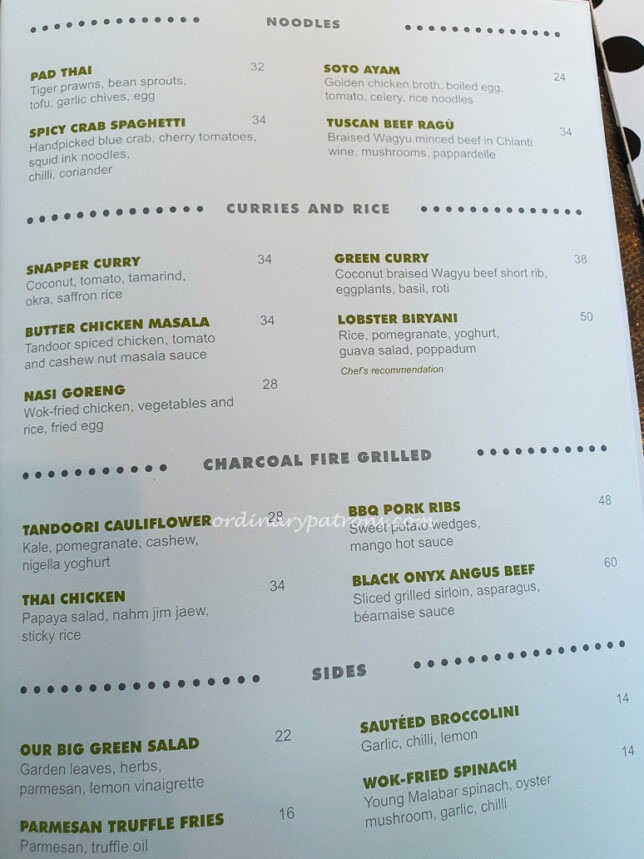 COMO Cuisine Orchard Singapore Menu