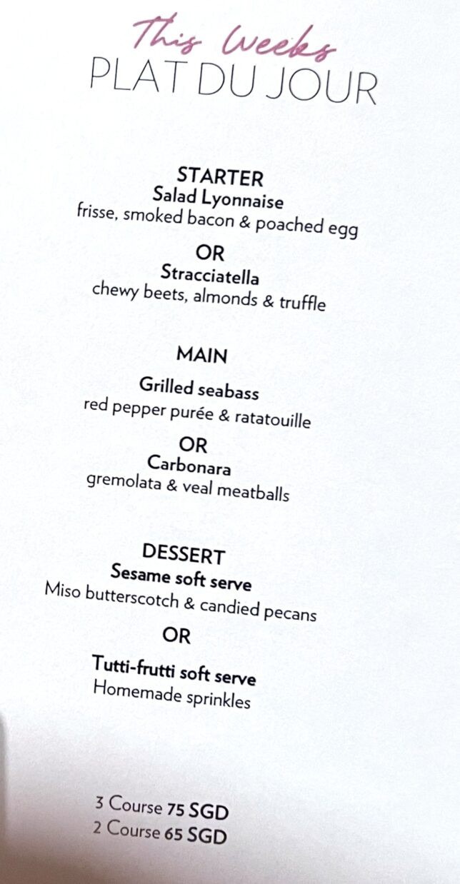 Brasserie Astoria Singapore Victoria Concert Hall - New Set Lunch Menu