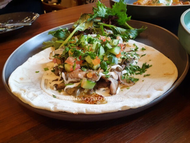 pork collar sandwich at Moxie restaurant