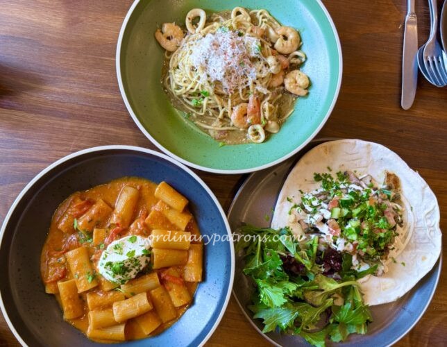 Pasta Dishes at Moxie Restaurant