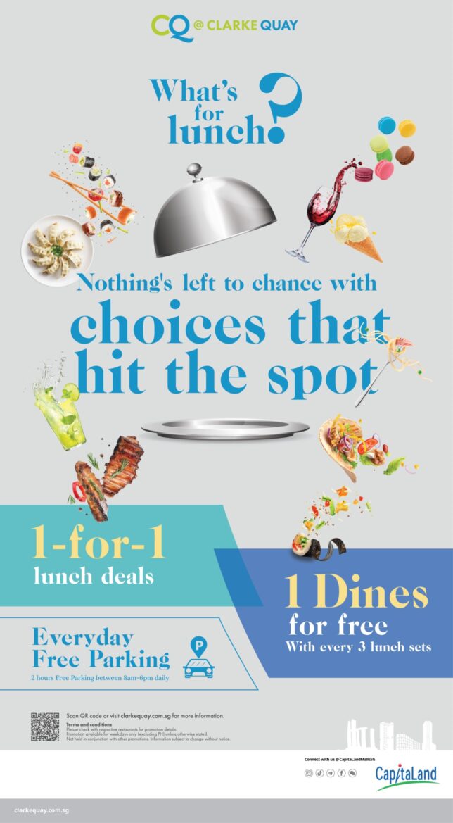 Clark Quay Lunch Deals Complimentary Parking