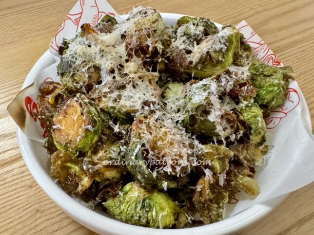 burnt Brussels sprouts at Moonchild