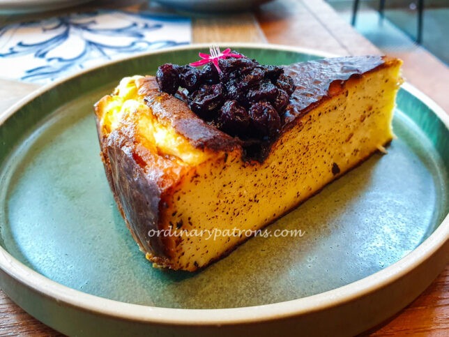 Burnt Cheesecake at Sol Luna Set Lunch