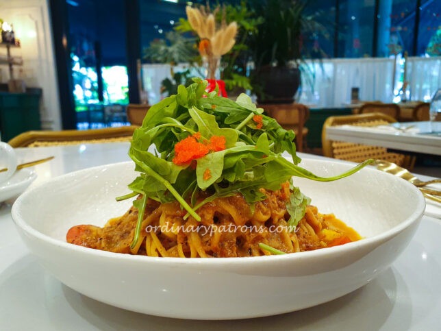 Creamy Singapore Chilli Crab Pasta at Tanglin Cookhouse PLQ