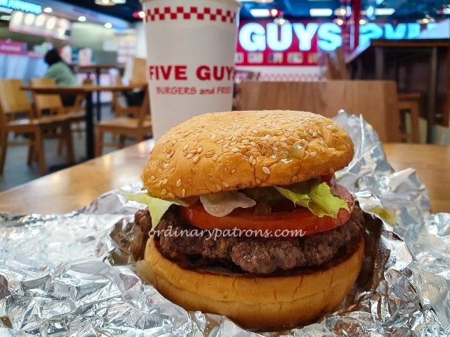Five Guys Singapore Ion Orchard Little Bacon Burger