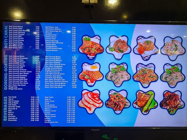 Menu of Shikiya KLIA2 