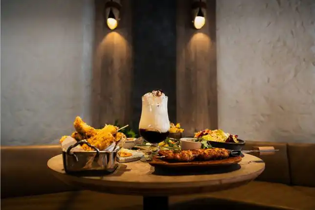 Offbeat Asian fusion menu.
