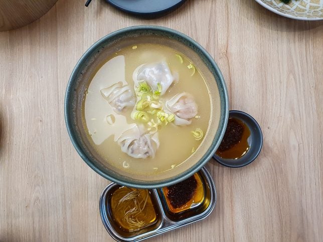 Daxi Original Pork Dumplings boiled in Chicken Superior Broth